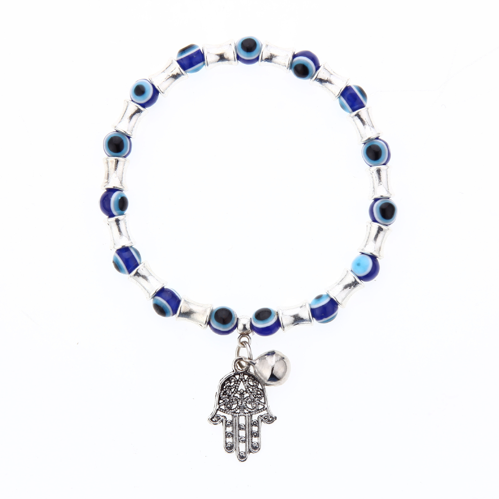 2:Blue beaded demon eye palm bracelet