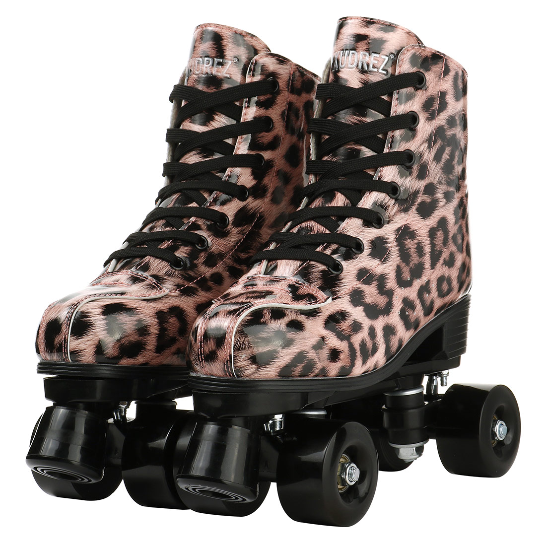 Leopard print powder   black wheel