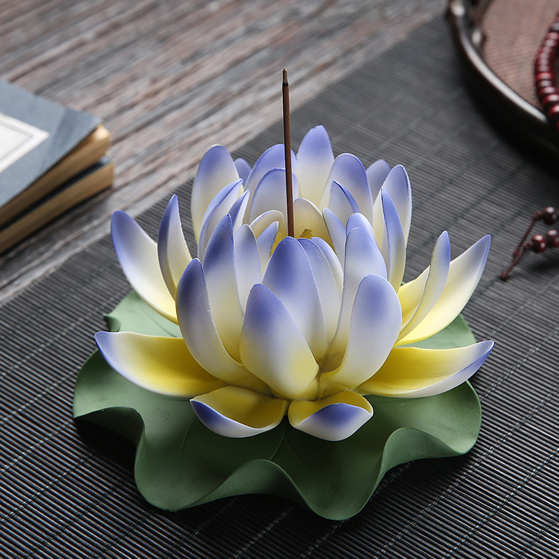 15:Blue yellow lotus   lotus leaf bottom