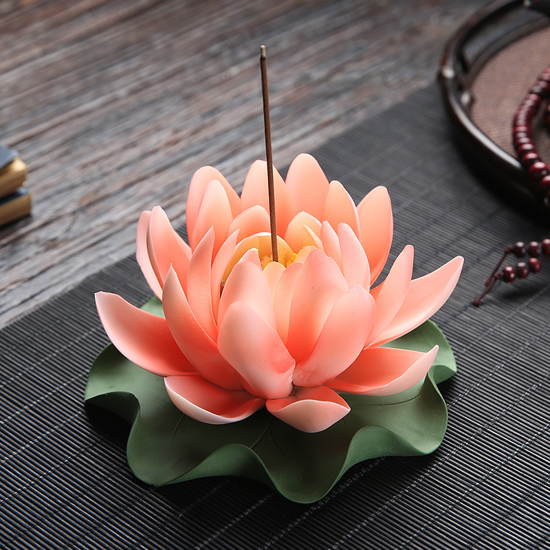 Pink lotus + lotus leaf bottom