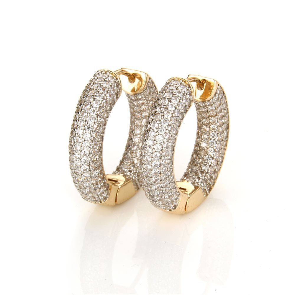 1:Gold - plated white zircon