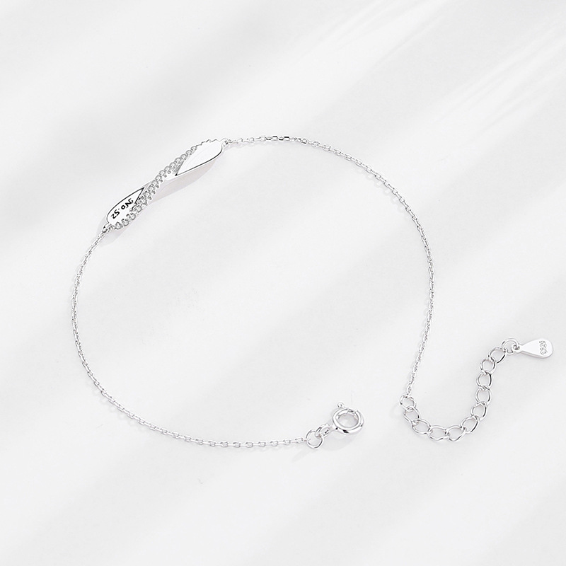 Women's silver chain white gold 925 silver