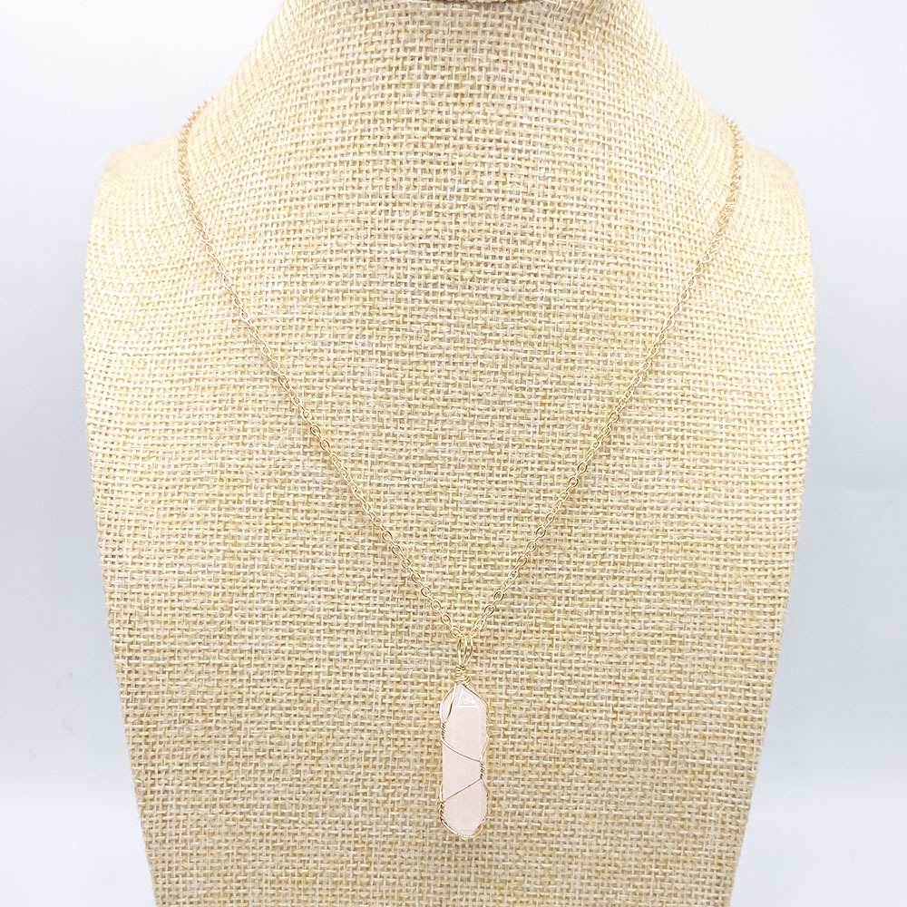 Rose quartz with  chain