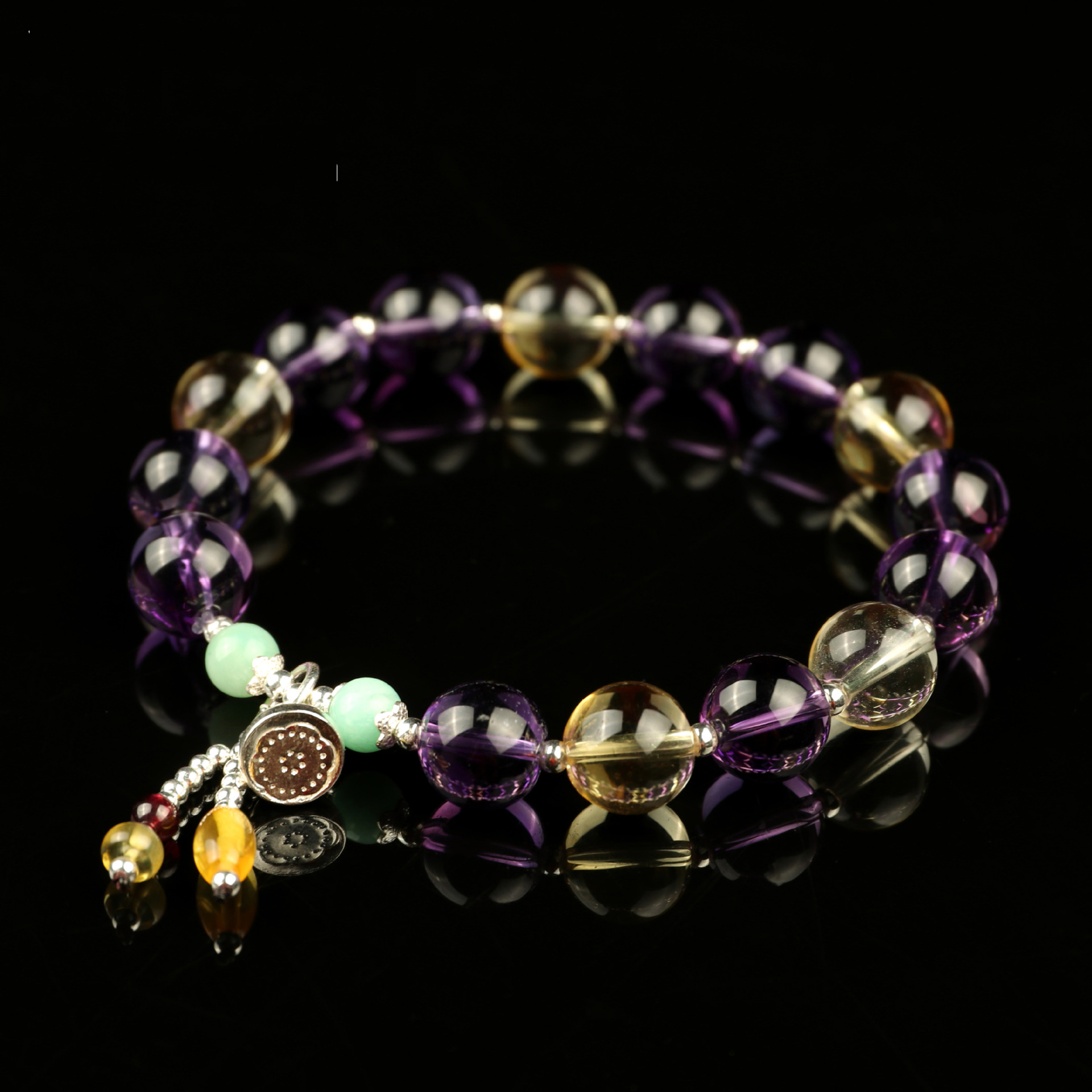 10mm purple topaz lotus seedpod