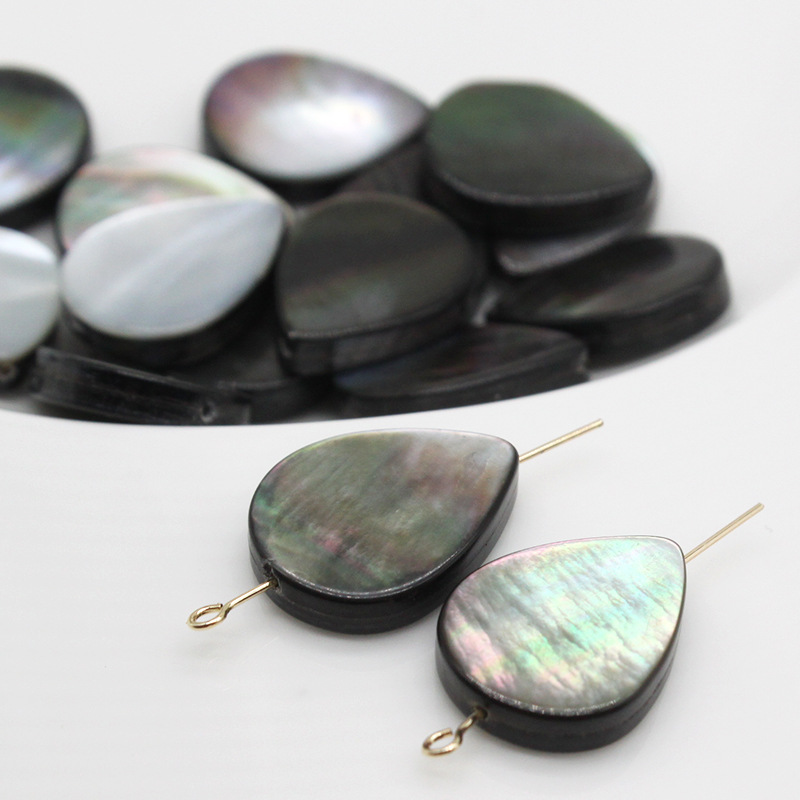 D: 13*18mm black shell water drop/piece