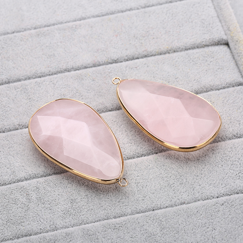 Rose quartz, faceted