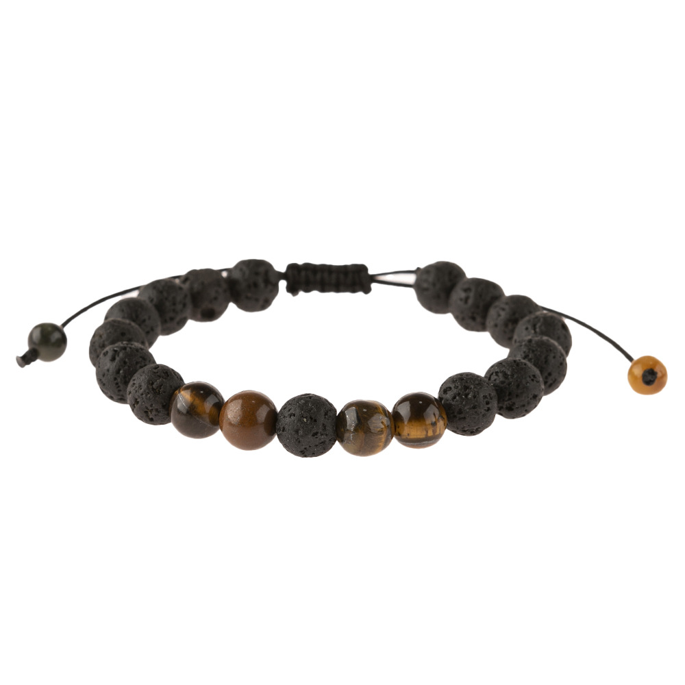 1 Tiger's Eye Spacer Crater Bracelet