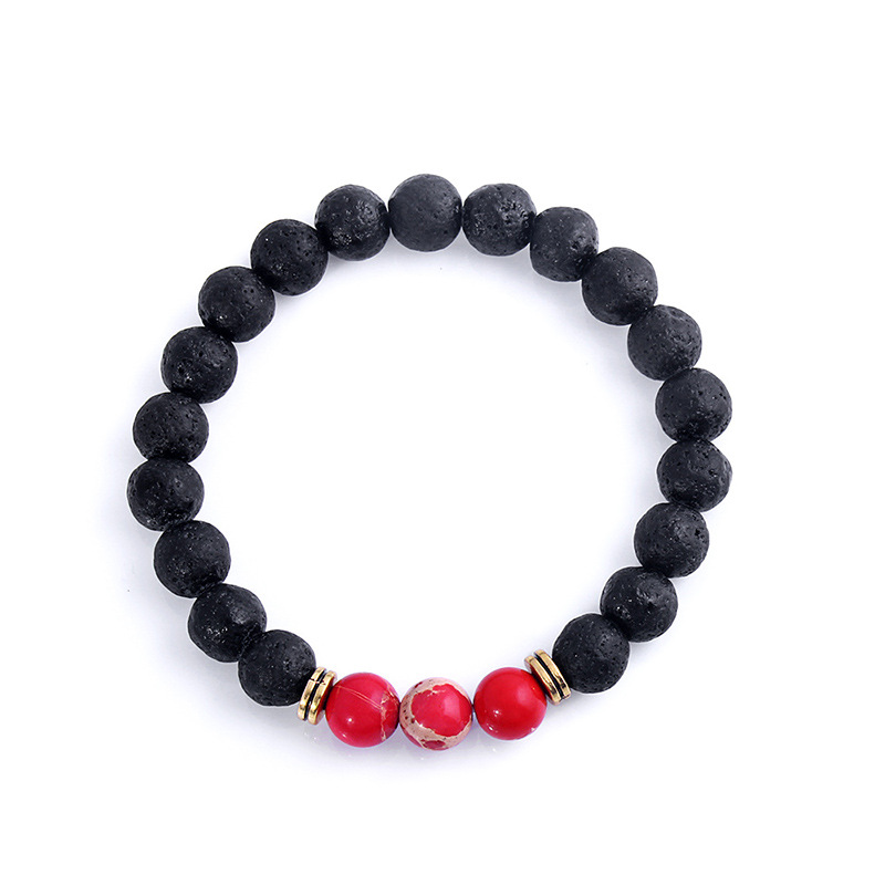 1:Red Crater Stone Bracelet 9121-BA2603