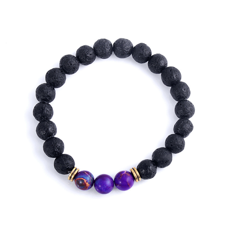 3:Purple Crater Stone Bracelet 9121-BA2303