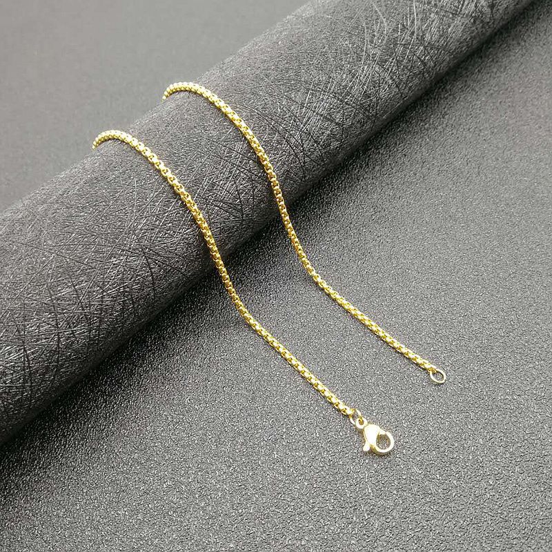 Golden 2mm*61cm square bead chain