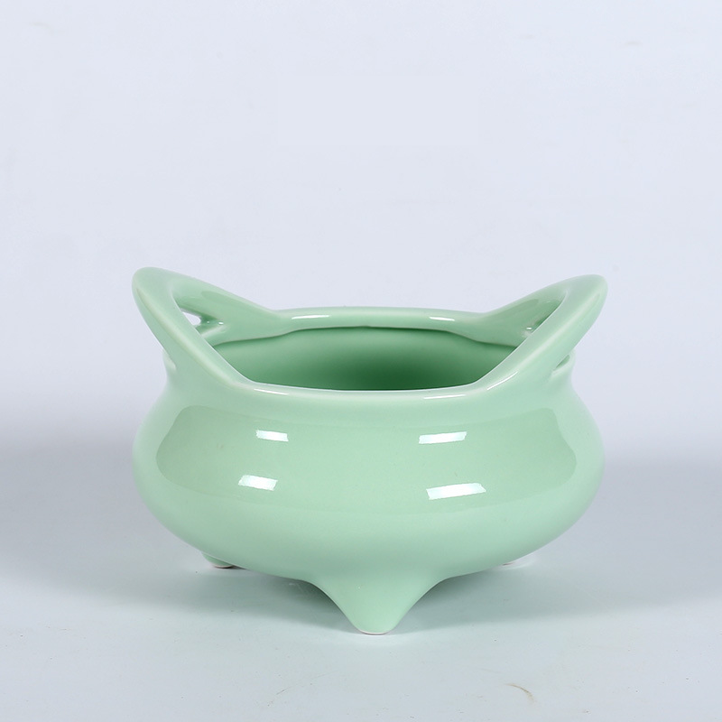 1:Plum Green Incense Burner