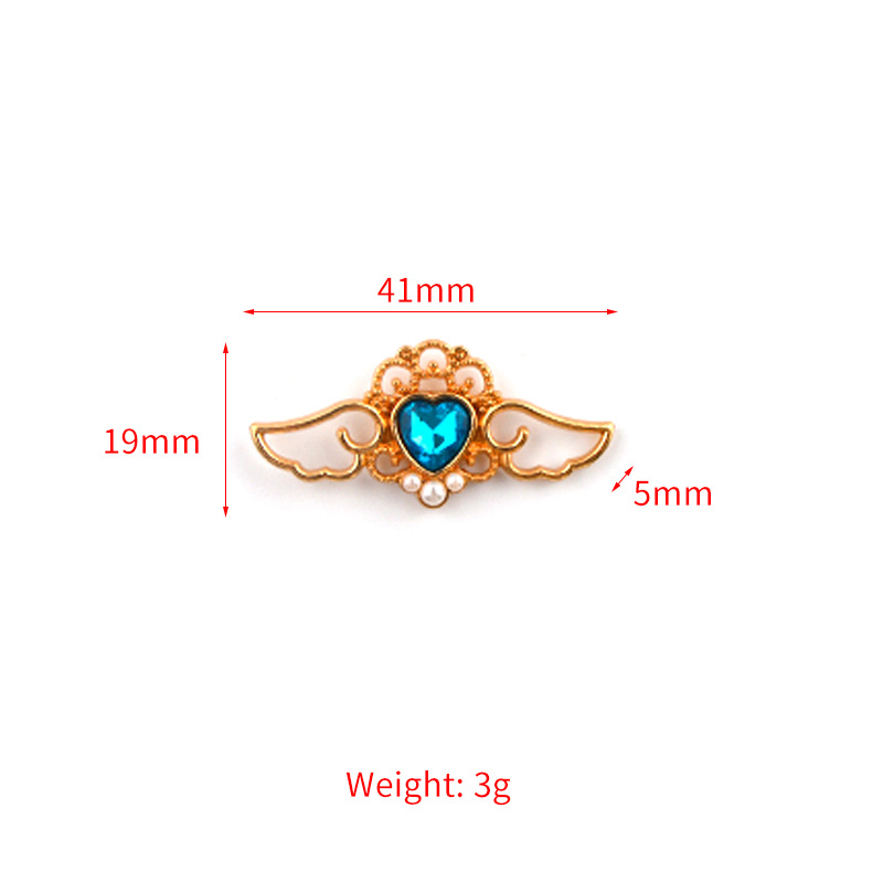 Short sword accessories_with diamond wings blue