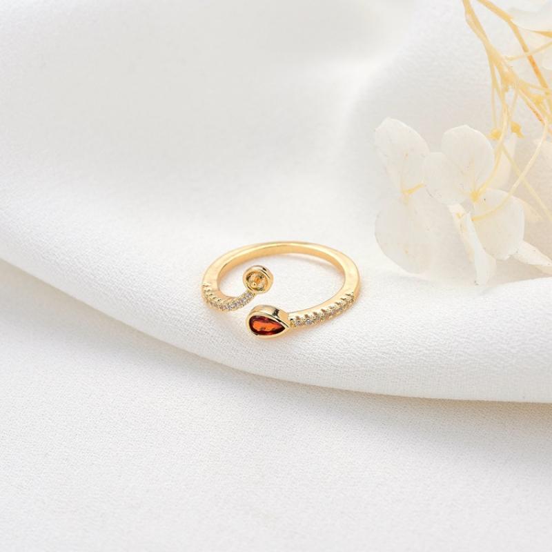 2 Gold Farbe mit vintage rose Zirkonia