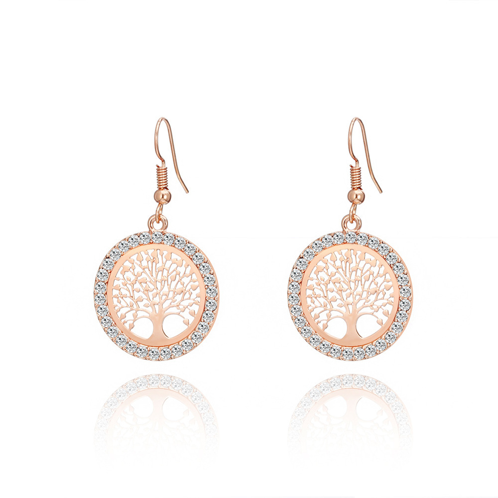 Earrings rose gold 4.2cm