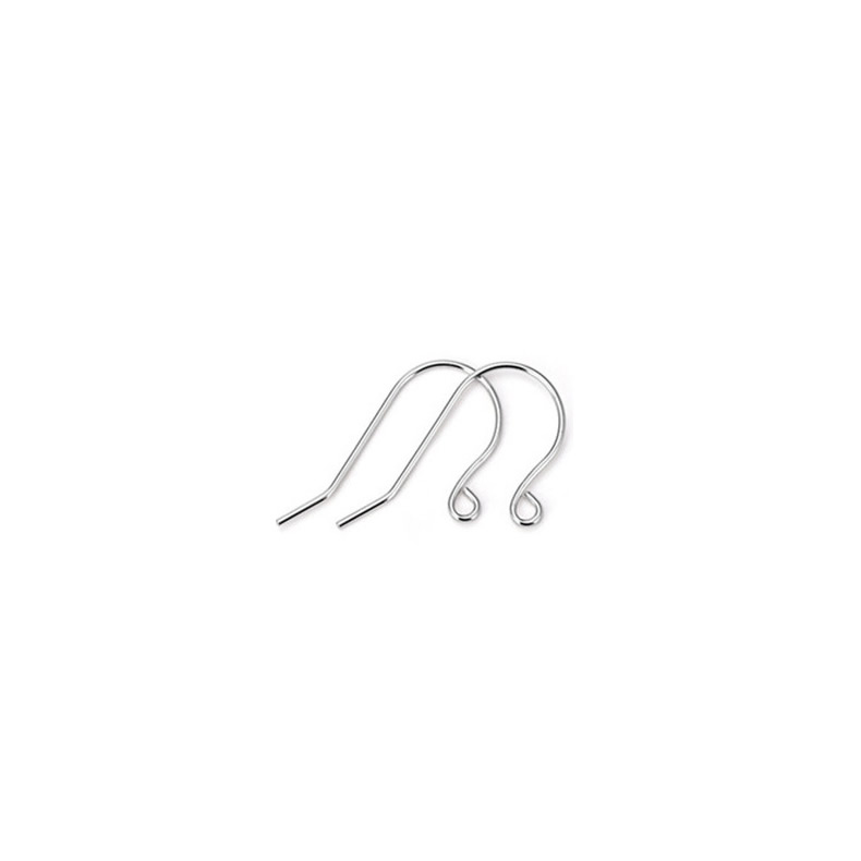 platinum color 0.6/9 word ear hook/pair