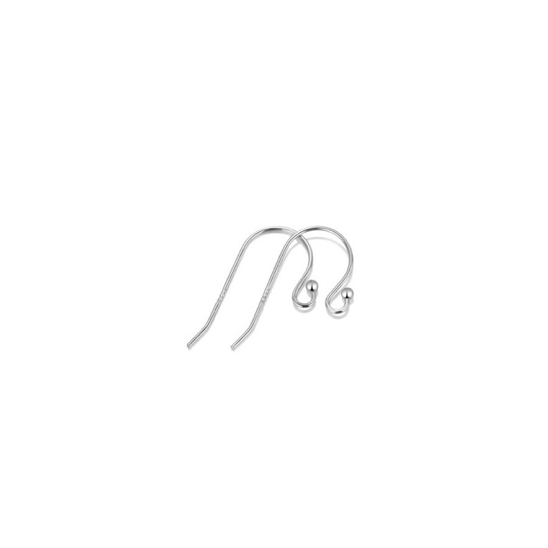 platinum color 0.6/Tail bead ear hook/pair