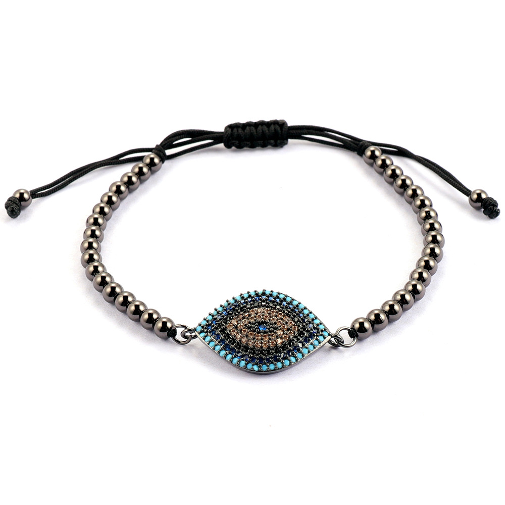 1 black micro - inlaid devil eye pull bracelet