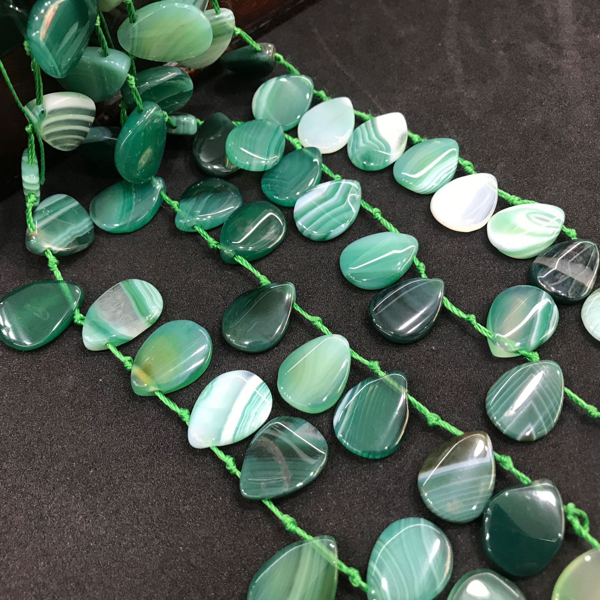 Green striped agate