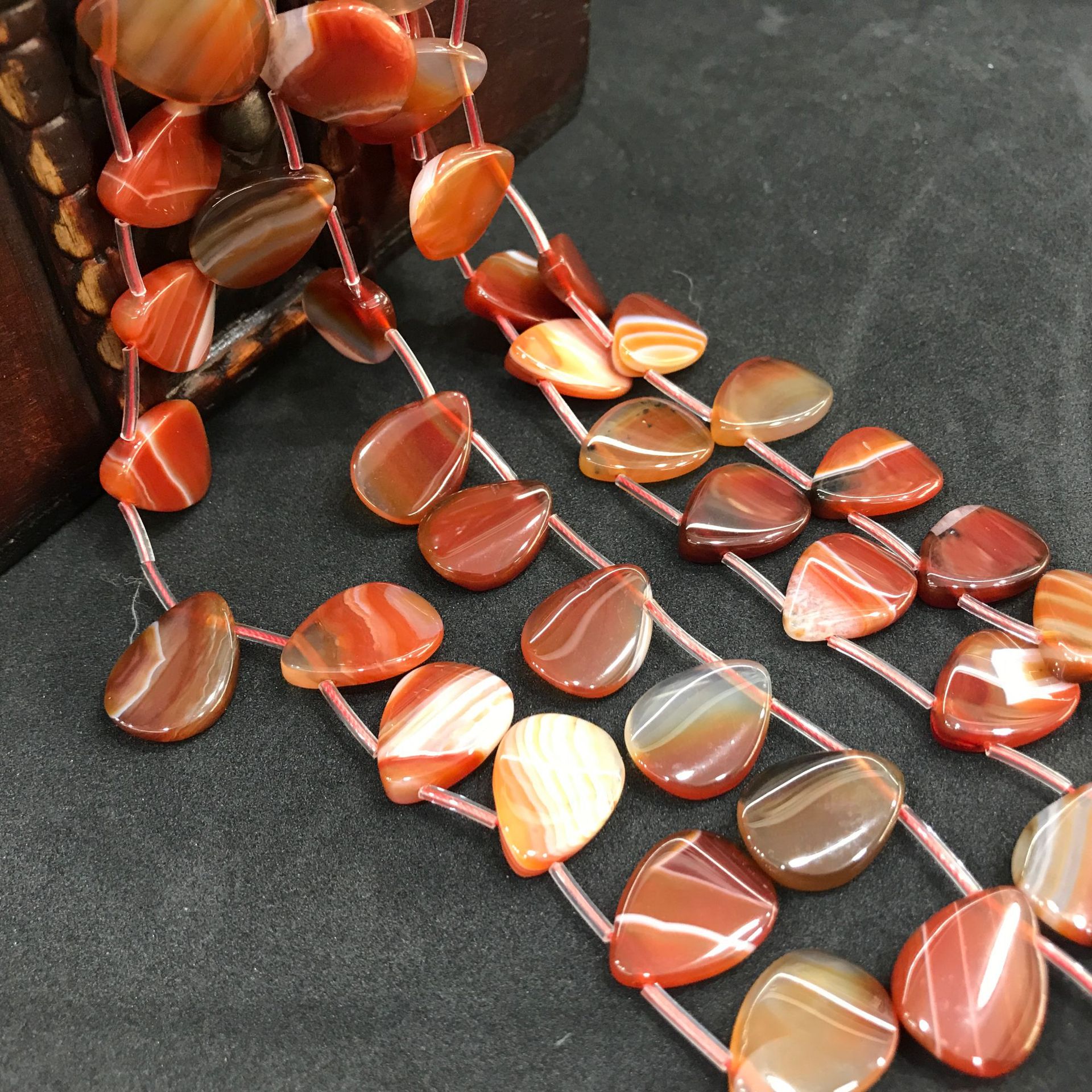 Red striped agate