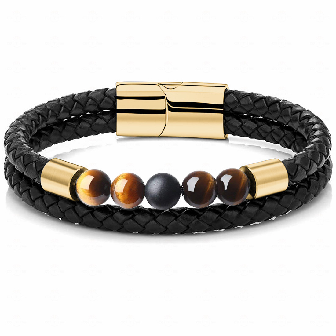 5:Matte Black Stone/tiger eye