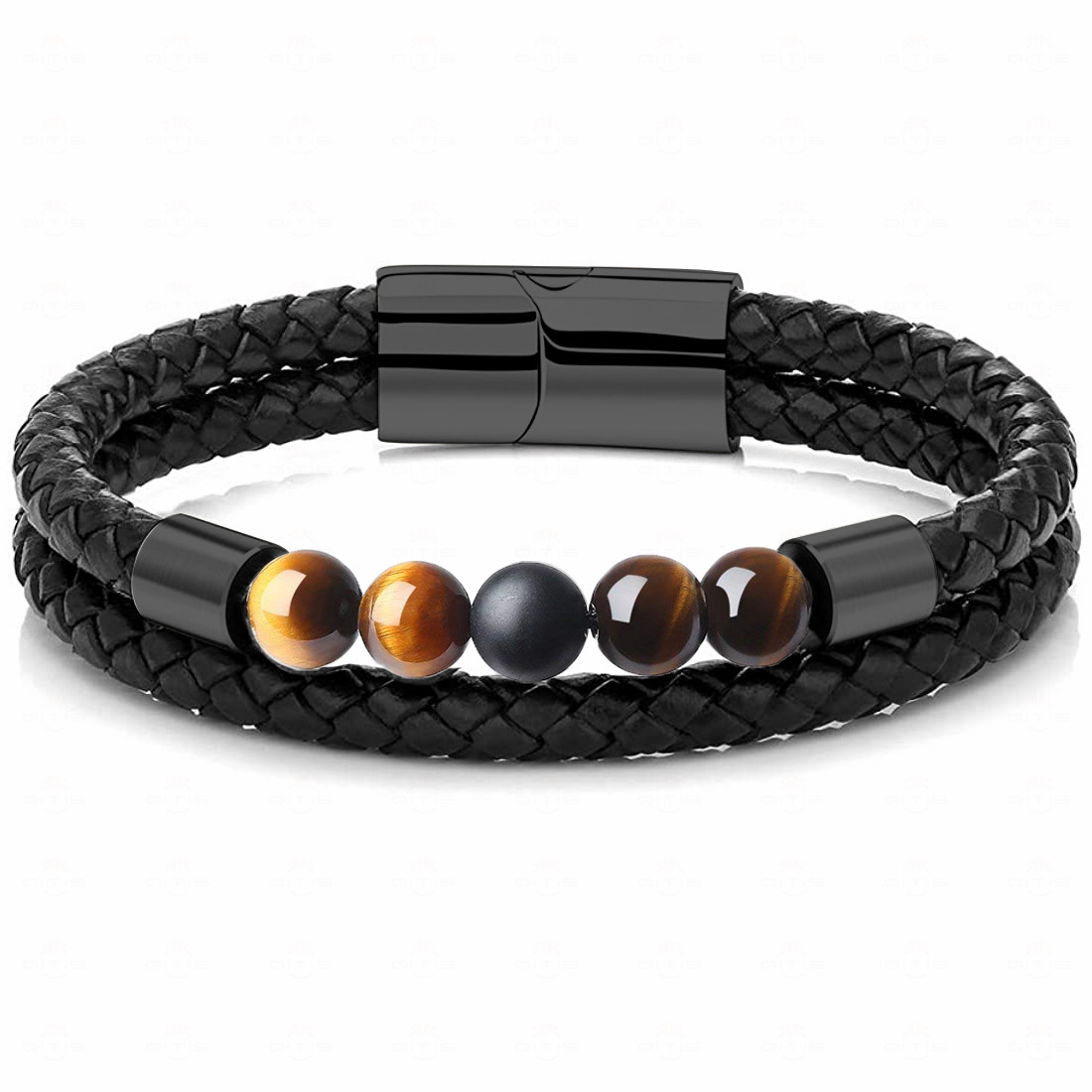 5:Matte Black Stone/tiger eye