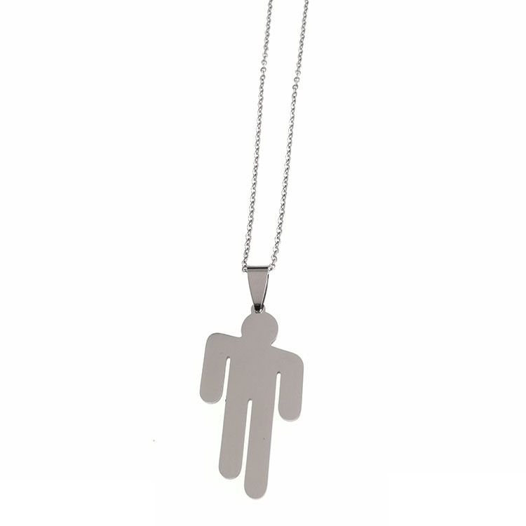 4:Silver pendant with O chain