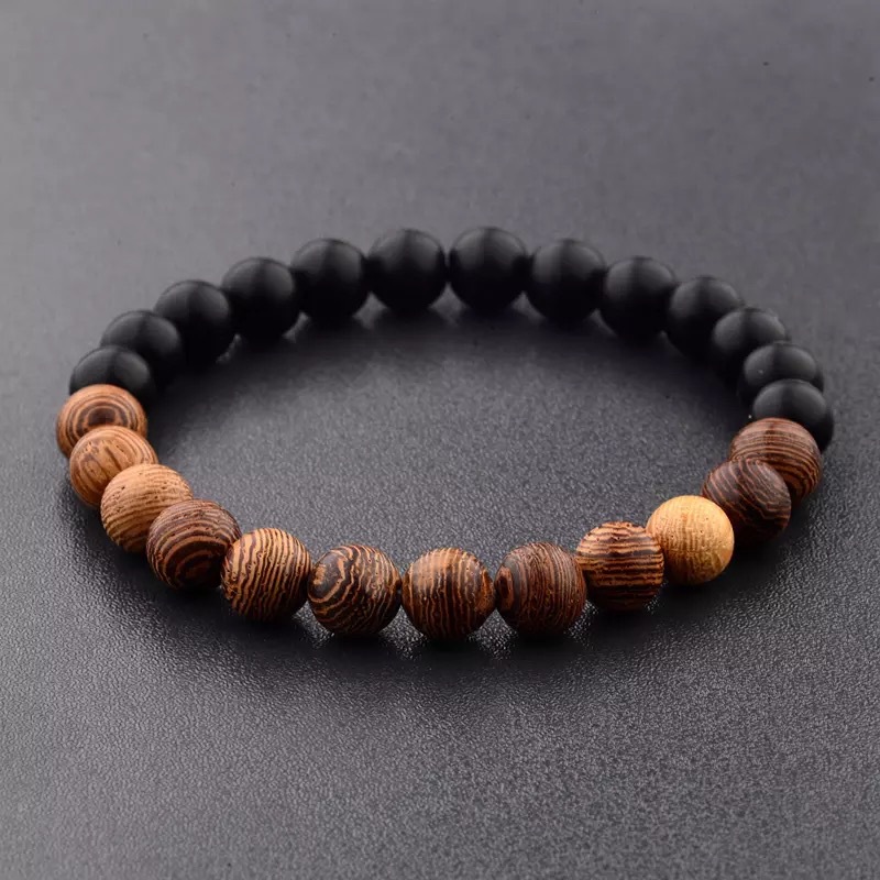 Black Scrub + Wood Bead