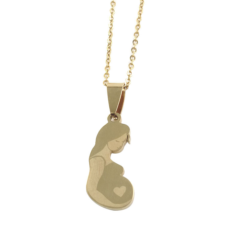 8:Gold pendant with O chain