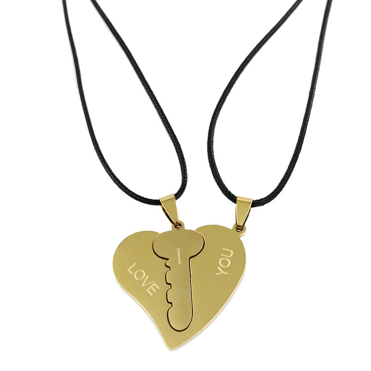 6:Gold pendant   leather rope