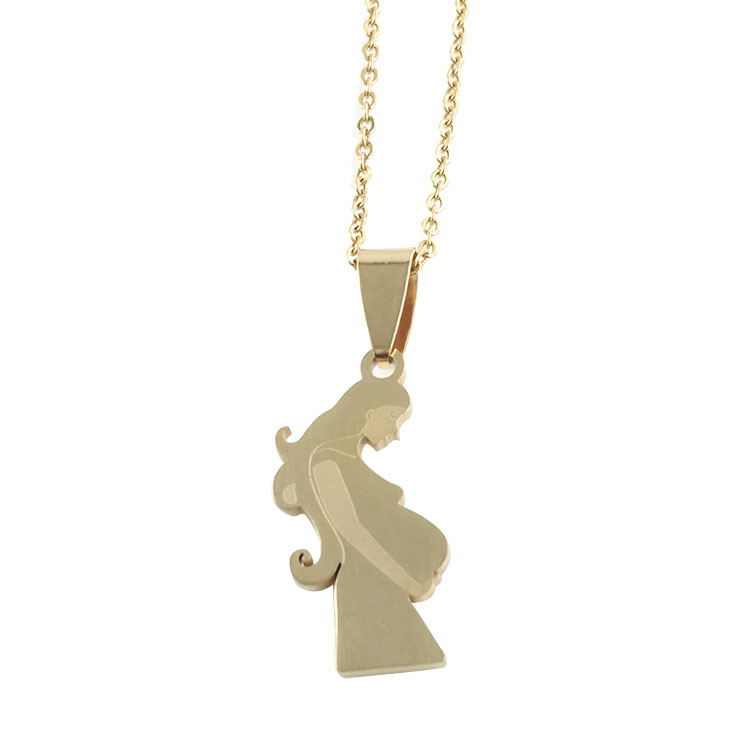 8:Gold pendant with O chain