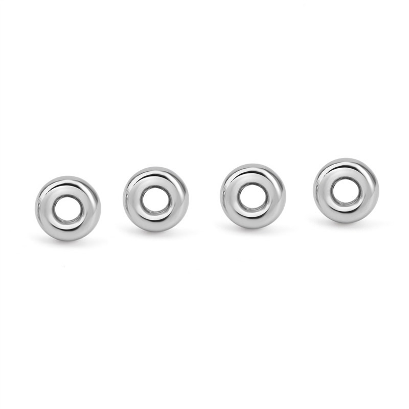 Plain silver (no plating) 4MM