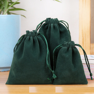 5:Short plush dark green