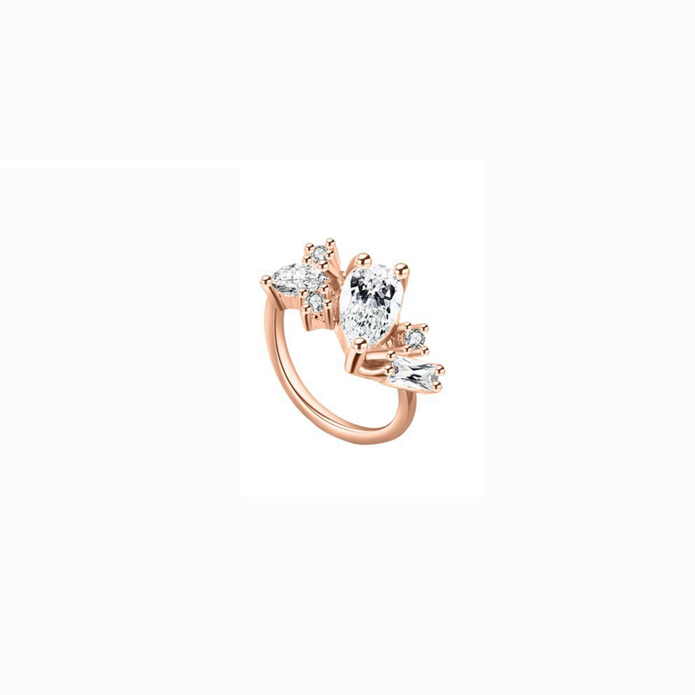 3:rose gold color,White Rhinestone