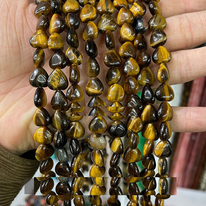 7:Natural yellow tiger eye heart shape