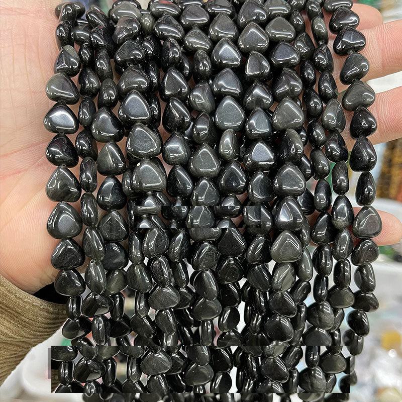 Natural obsidian heart shape 10*4mm/38 or so