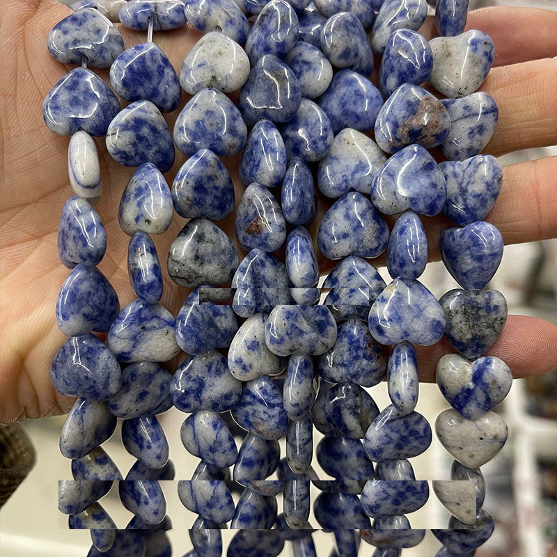 Natural blue point stone love shape 14*5mm/28 or s