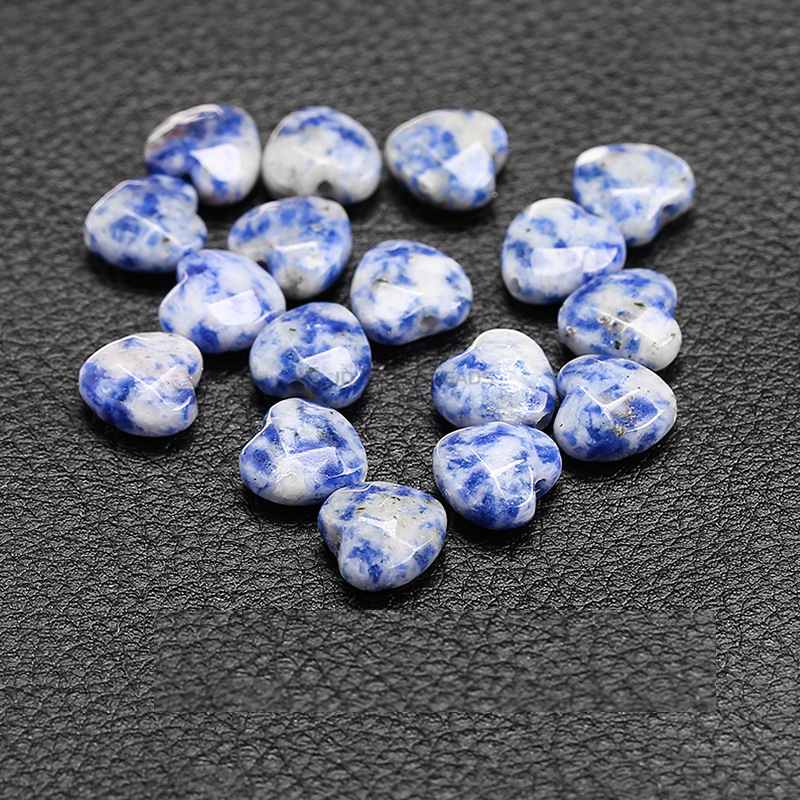 Natural blue point stone cut face love 10*5mm/20 o