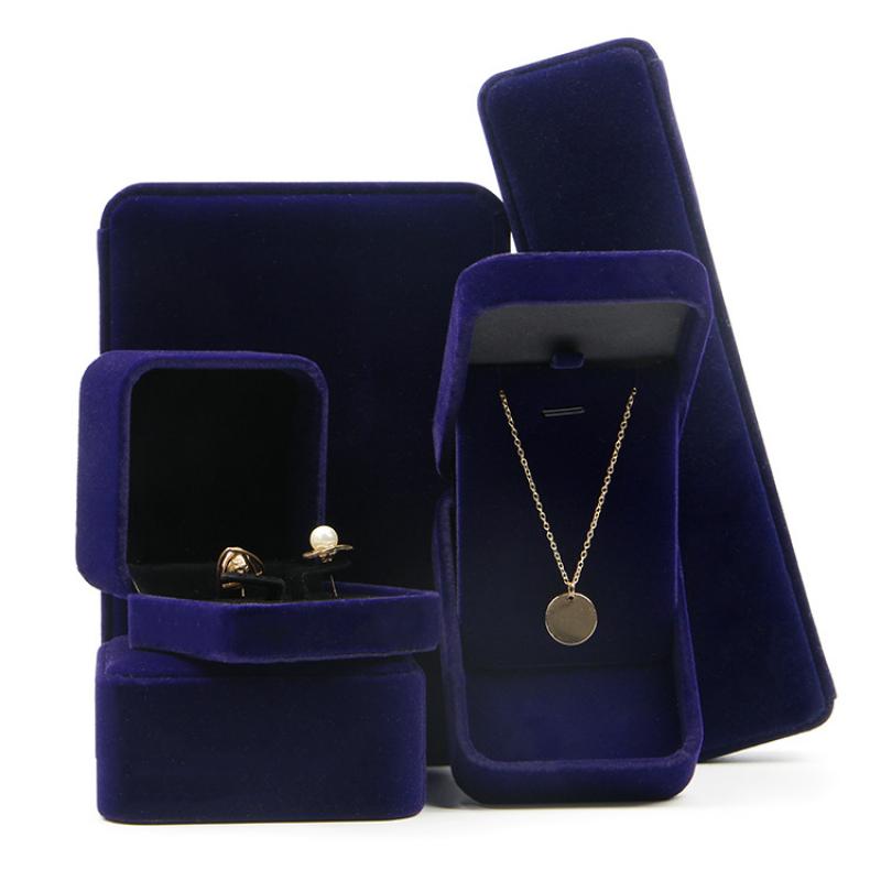 Royal Blue flannelette Box Locket (7*7*4cm)