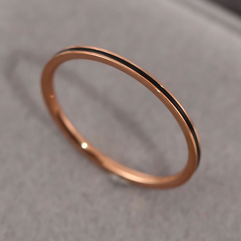 rose gold plated with black enamel,5