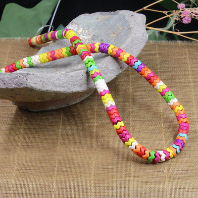 2*4mm straight edge multicolored turquoise BC1174