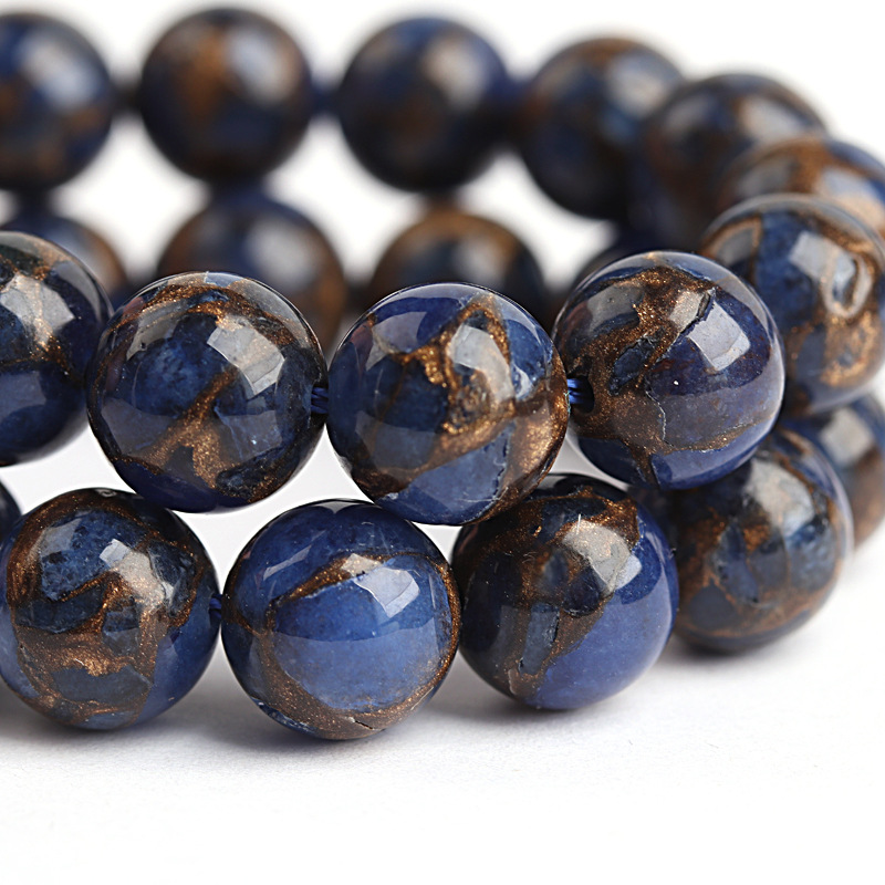 Sapphire blue gold stone 10mm