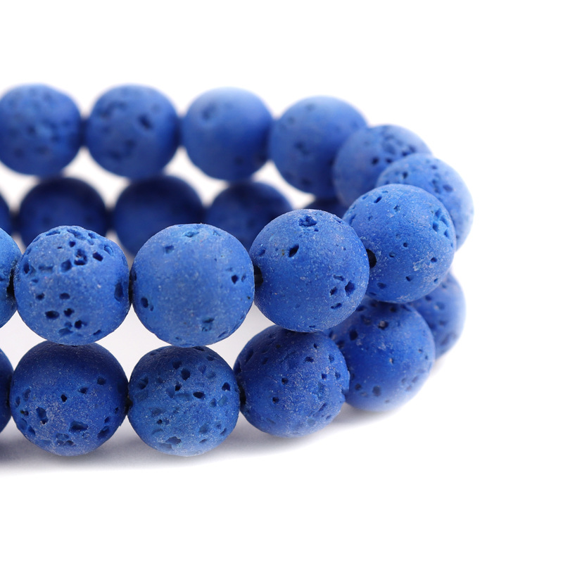 Blue volcanic stone 6mm