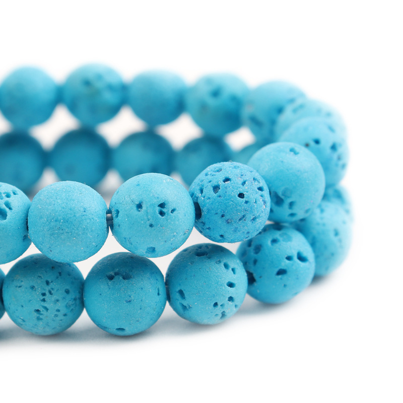 Light blue volcanic stone 10mm