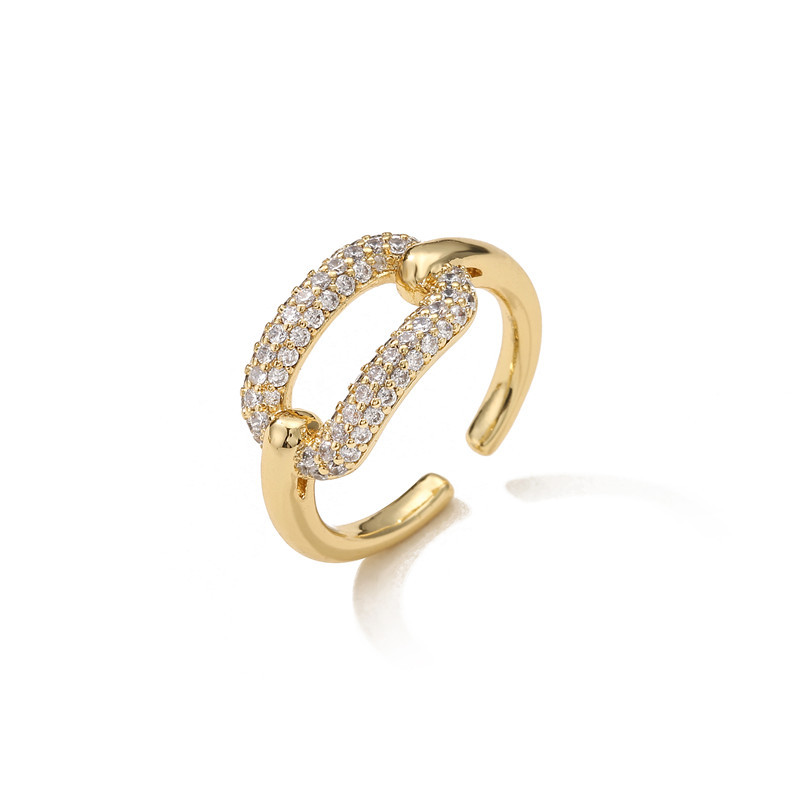  gold color with crystal cubic zirconia