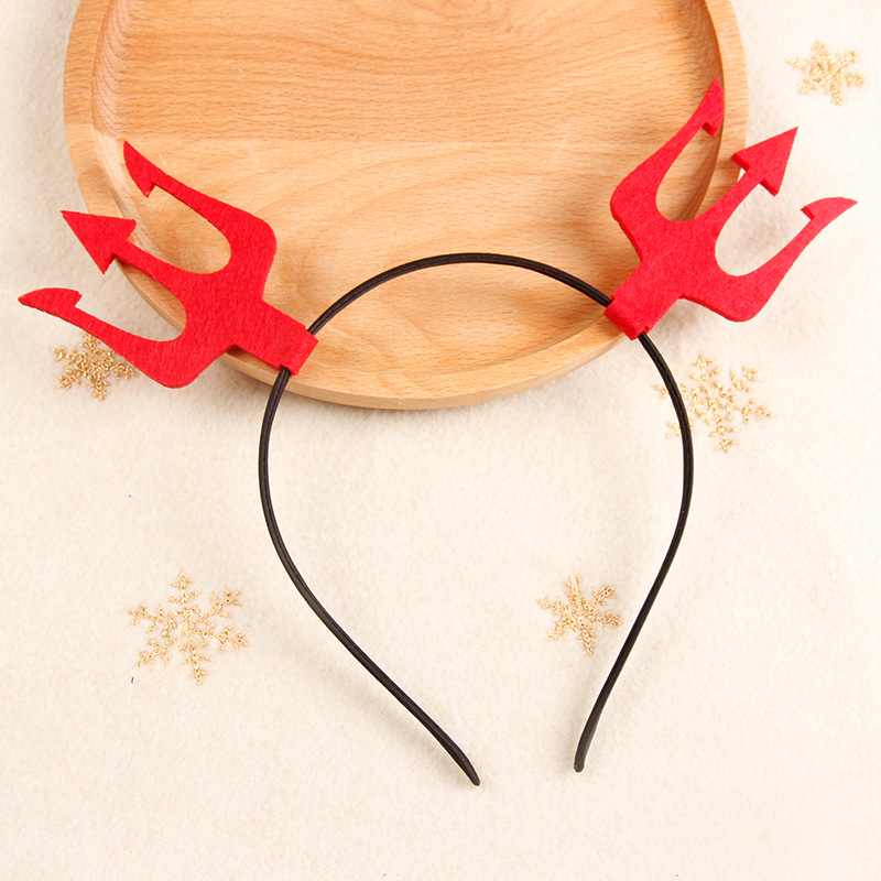 Red devil forked headband