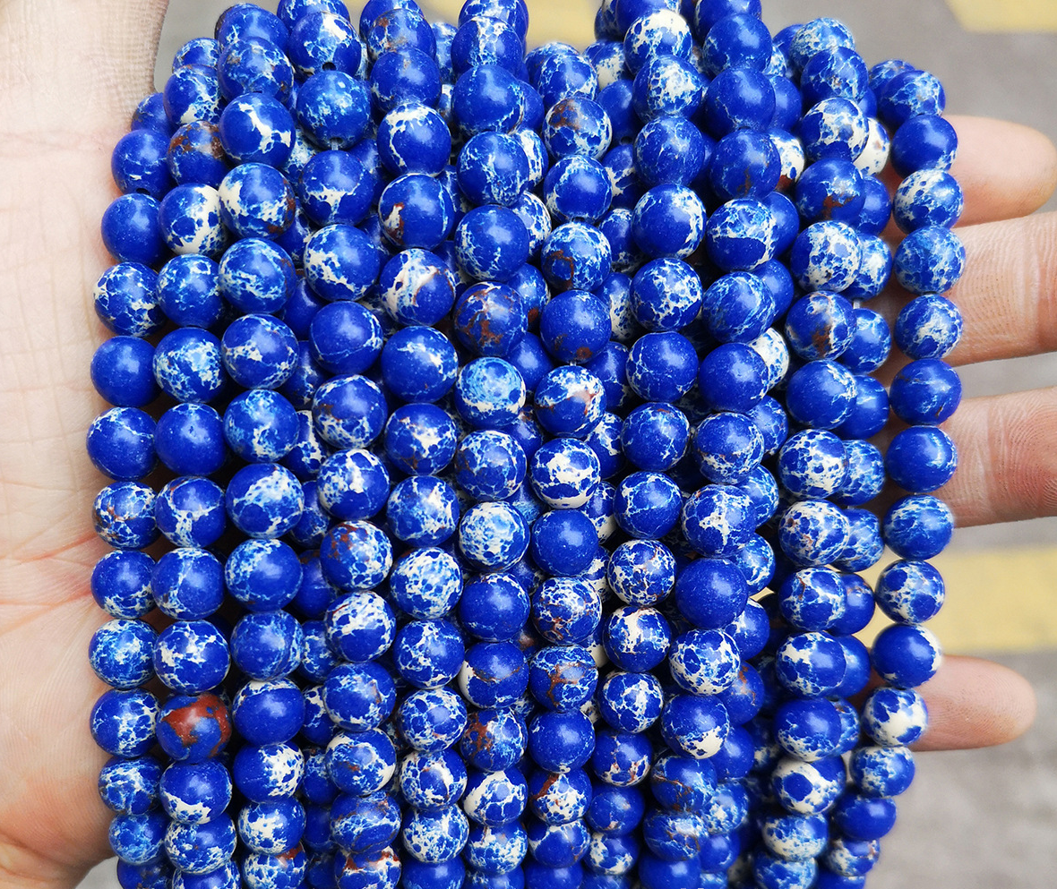 synthesis blue 8mm about 47 pcs