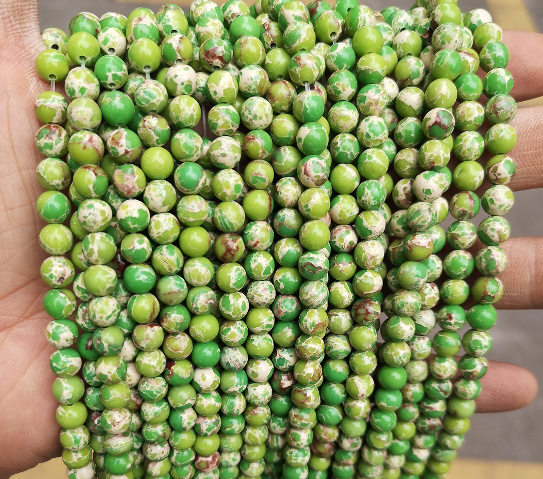 synthesis fruit green 10mm about  37 pcs