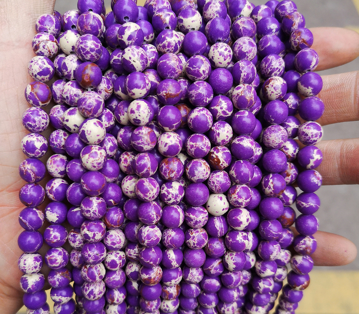 synthesis purple 8mm about 47 pcs