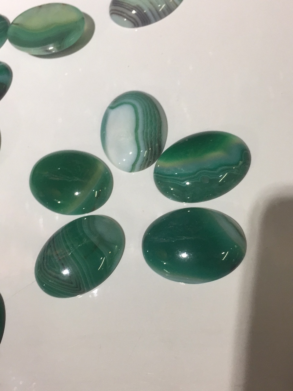 Striped agate green