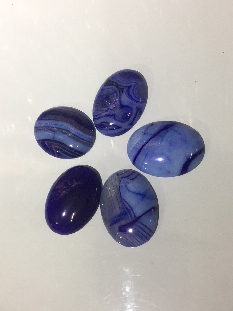 Striped agate blue